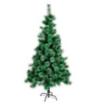 Brad artificial de Craciun tip pin, clasic, pentru interior/exterior, inaltime 120 cm, Embo, verde, suport metalic inclus - imagine 7
