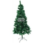 Brad artificial de Craciun tip pin, inaltime 180 cm, 260 ramuri cu ace 3D 12 cm, Embo, verde, suport metalic inclus