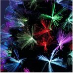 Brad Artificial Luminos de Craciun, Embo, 1.8 m inaltime , Ramuri cu Fibra Optica, Multicolor, Suport Metalic Inclus - imagine 5