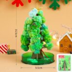 Brad Copac de Hartie Infloritor pe Apa, Embo, Jucarie Brad Magic Infloritor de Craciun, Crestere Lenta in 8-24 h, Decoratiune de Craciun, 16.5 x 9.5 x 9.5 cm, Verde - imagine 2