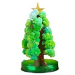 Brad Copac de Hartie Infloritor pe Apa, Embo, Jucarie Brad Magic Infloritor de Craciun, Crestere Lenta in 8-24 h, Decoratiune de Craciun, 16.5 x 9.5 x 9.5 cm, Verde