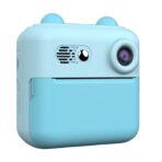 Camera Instantanee pentru Copii, Embo, cu Functie de Printare, Cablu USB-C, Bluetooth, compatibil iOS/Android, Imprimare APP, Model Urechi, Snur Subtire Inclus, Albastru - imagine 2