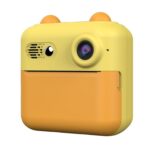 Camera Instantanee pentru Copii, Embo, cu Functie de Printare, Cablu USB-C, Bluetooth, compatibil iOS/Android, Imprimare APP, Model Urechi, Snur Subtire Inclus, Portocaliu - imagine 2