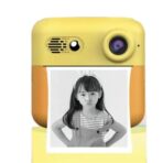 Camera Instantanee pentru Copii, Embo, cu Functie de Printare, Cablu USB-C, Bluetooth, compatibil iOS/Android, Imprimare APP, Model Urechi, Snur Subtire Inclus, Portocaliu - imagine 3