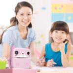 Camera Instantanee pentru Copii, Embo, cu Functie de Printare, Camera Frontala + Selfie, Cablu USB-C, Bluetooth, Compatibil iOS/Android, Imprimare APP, Model Pisica, Roz - imagine 4