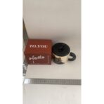 Cana din Ceramica, Embo, Model in Cutie pentru Cadou, Cana pentru Ceai, Cafea, Cana Retro Design Capac cu Figurina 3D, 9.5 x 8 x 8 cm, 360 ml, Bej, Print Pisica Maro Negru - imagine 5