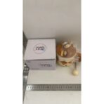 Cana din Ceramica, Embo, Model Urs pentru Baieti, Cana Universala, Cana pentru Ceai, Cana cu Lingura Metalica si Capac, 9.6 x 9.5 x 9.5 cm, 400 ml Crem - imagine 3