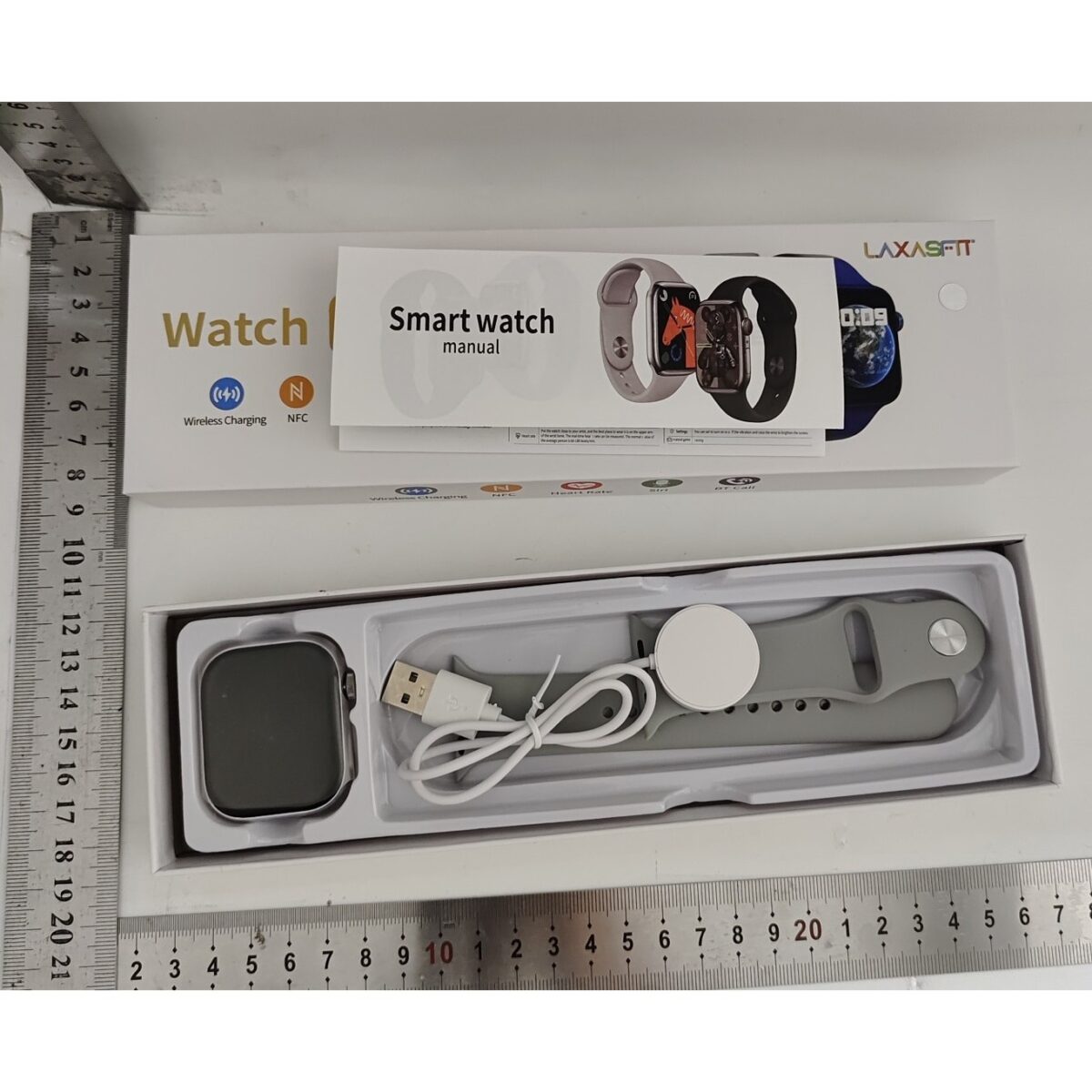 Ceas Smartwatch, Embo, Editia 9, Apeluri Bluetooth, Incarcare Wireless, Afisaj 2.01 inch, Rezolutie 240 x 296, NFC, Puls, Gri - imagine 12