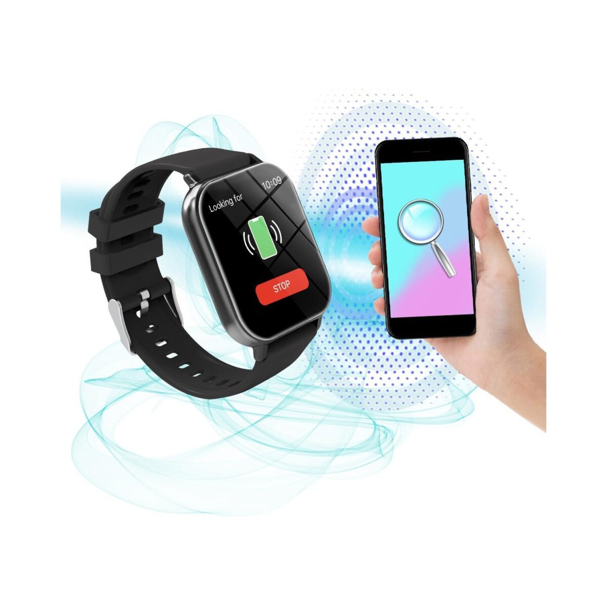 Ceas Smartwatch, Embo, Editia H15, Apeluri Bluetooth, Afisaj 1.81 inch, Rezolutie 240 x 284, Puls, Siri, Baterie 180 mAh, Negru - imagine 4
