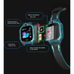 Ceas Smartwatch Embo, Pentru Copii, Model Q19 Z6, Localizare LBS, Istoric Traseu, Monitorizare Spion, Camera Foto, Lanterna, Chat Vocal, Apel SOS, Turcoaz - imagine 8
