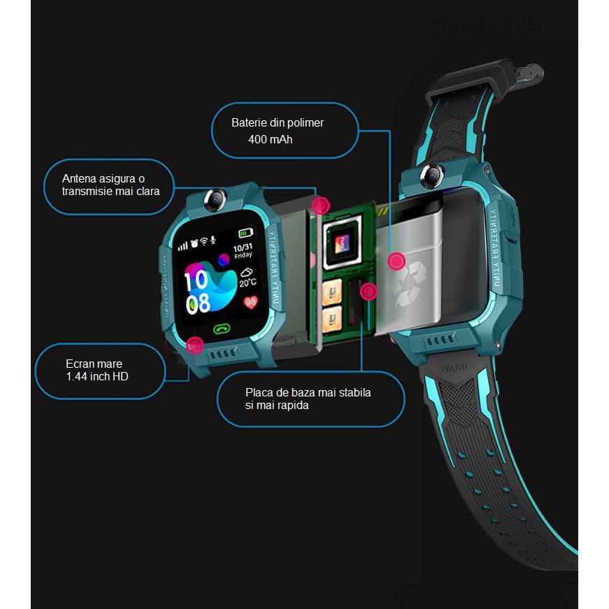ceas-smartwatch-flippy-pentru-copii-model-q19-z6-localizare-lbs-istoric-traseu-monitorizare-spion-ca-65eeb8643e8b2 Ceas Smartwatch Embo, Pentru Copii, Model Q19 Z6, Localizare LBS, Istoric Traseu, Monitorizare Spion, Camera Foto, Lanterna, Chat Vocal, Apel SOS, Turcoaz - imagine 8