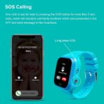 Ceas SmartWatch Pentru Copii, Embo, Motto LT36, Localizare GPS, Buton SOS, Apel video, Mesaje vocale si text, Camera foto, 230 x 40 x 15.5 mm Albastru - imagine 3