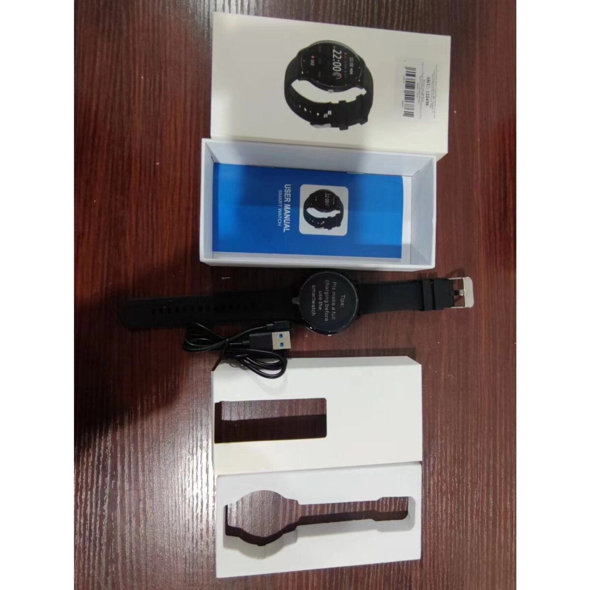 Ceas smartwatch si bratara fitness Embo ZL02D, oxigen, ritm cardiac, pedometru, notificari, IP67, Compatibil cu Android/iOS, vibratii, multi sport, Negru - imagine 2