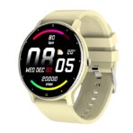 Ceas smartwatch si bratara fitness Embo ZL02D, oxigen, ritm cardiac, pedometru, notificari, IP67, Compatibil cu Android/iOS, vibratii, multi sport, Galben