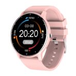 Ceas smartwatch si bratara fitness Embo ZL02D, oxigen, ritm cardiac, pedometru, notificari, IP67, Compatibil cu Android/iOS, vibratii, multi sport, Roz