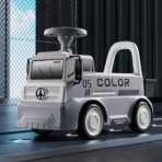 Mașinuță pentru copii, Embo, 3 ani, Model Camion, Sport, Claxon, Cutie Depozitare, 62x26x40 cm, Gri - imagine 2