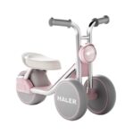 Tricicleta pentru Copii, Embo, Exercitiu de Echilibru, pentru 1-6 Ani, Lumina LED, Fara Pedale, din Plastic, Roti 7.8 cm, Greutate Portanta 50 kg, 43 x 58 x 35 cm, Roz