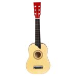 Chitara pentru Copii, Embo, din Lemn si Plastic, pentru Incepatori, 63.5 x 22 x 5.8 cm, Bej - imagine 3