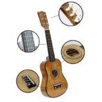 Chitara pentru Copii, Embo, din Lemn si Plastic, pentru Incepatori, 63.5 x 22 x 5.8 cm, Bej - imagine 4