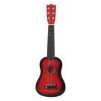 Chitara pentru Copii, Embo, din Lemn si Plastic, pentru Incepatori, 53.4 x 17.5 x 5.8 cm, Rosu Lucios