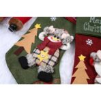 Ciorap Cadouri,Embo,cu model elf,verde, marimea 20x40 cm, textil, interior - imagine 2