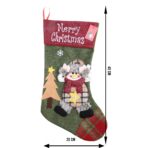 Ciorap Cadouri,Embo,cu model elf,verde, marimea 20x40 cm, textil, interior - imagine 5