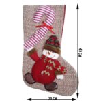 Ciorap Cadouri,Embo,cu model om de zapada,maro, marimea 20x45 cm, textil, interior - imagine 7