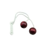 Jucarie interactiva cu bile, Embo, Clackers ball, antistres, Visiniu, 40 mm