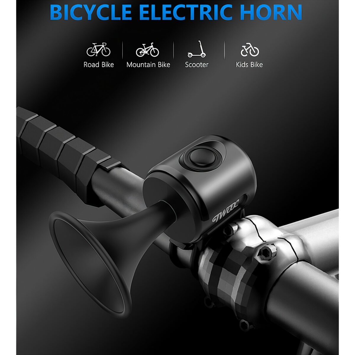 Claxon electric pentru bicicleta, Embo, rezistent la apa, 120 dB, negru - imagine 6