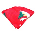 Covoras pentru bradul de Craciun Embo, lana, rosu/verde, 100 cm - imagine 4