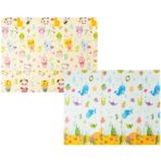 Covoras pentru Copii, Embo, cu 2 Fete, Model Animale Marine/Exotice, din XPE+PE, Impermeabil, Antiderapant, Protectie Termica, +3 Luni, Pliabil, 180 x 200 x 1.5 cm, Multicolor