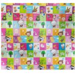 Covoras pentru Copii, Embo, cu 2 Fete, Model Safari/Animale, din XPE+PE, Impermeabil, Antiderapant, Protectie Termica, +3 Luni, Pliabil, 150 x 200 x 1 cm, Multicolor - imagine 5