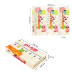 Covoras pentru Copii, Embo, cu 2 Fete, Model Maimute/Indieni, din XPE+PE, Impermeabil, Antiderapant, Protectie Termica, +3 Luni, Pliabil, 150 x 200 x 1 cm, Multicolor - imagine 5