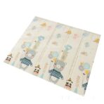 Covoras pentru Copii, Embo, cu 2 Fete, Model Panda/Party, din XPE+PE, Impermeabil, Antiderapant, Protectie Termica, +3 Luni, Pliabil, 180 x 200 x 1 cm, Multicolor - imagine 3