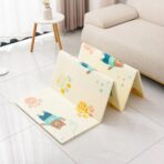 Covoras pentru Copii, Embo, cu 2 Fete, Model Zmeu/Ursi, din XPE+PE, Impermeabil, Antiderapant, Protectie Termica, +3 Luni, Pliabil, 150 x 200 x 1.5 cm, Multicolor - imagine 5