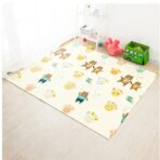 Covoras pentru Copii, Embo, cu 2 Fete, Model Zmeu/Ursi, din XPE+PE, Impermeabil, Antiderapant, Protectie Termica, +3 Luni, Pliabil, 150 x 200 x 1.5 cm, Multicolor - imagine 8