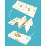 Covoras pentru Copii, Embo, cu 2 Fete, Model Zmeu/Ursi, din XPE+PE, Impermeabil, Antiderapant, Protectie Termica, +3 Luni, Pliabil, 150 x 200 x 1.5 cm, Multicolor - imagine 12