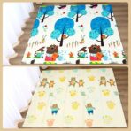 Covoras pentru Copii, Embo, cu 2 Fete, Model Zmeu/Ursi, din XPE+PE, Impermeabil, Antiderapant, Protectie Termica, +3 Luni, Pliabil, 180 x 200 x 1.5 cm, Multicolor - imagine 2