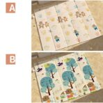 Covoras pentru Copii, Embo, cu 2 Fete, Model Zmeu/Ursi, din XPE+PE, Impermeabil, Antiderapant, Protectie Termica, +3 Luni, Pliabil, 180 x 200 x 1.5 cm, Multicolor - imagine 9