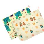 Covoras pentru Copii, Embo, cu 2 Fete, Model Zmeu/Ursi, din XPE+PE, Impermeabil, Antiderapant, Protectie Termica, +3 Luni, Pliabil, 180 x 200 x 1.5 cm, Multicolor