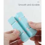 Cub antistres, Fidget Toy, Infinity Magic Cube, Albastru/Roz, 4x4x4 cm - imagine 2