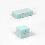 Cub antistres, Fidget Toy, Infinity Magic Cube, Albastru/Roz, 4x4x4 cm - imagine 6
