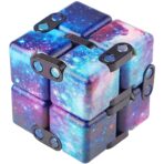 Cub antistres, Fidget Toy, Infinity Magic Cube, Galaxy, 4x4x4 cm - imagine 3