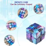 Cub antistres, Fidget Toy, Infinity Magic Cube, Galaxy, 4x4x4 cm - imagine 4