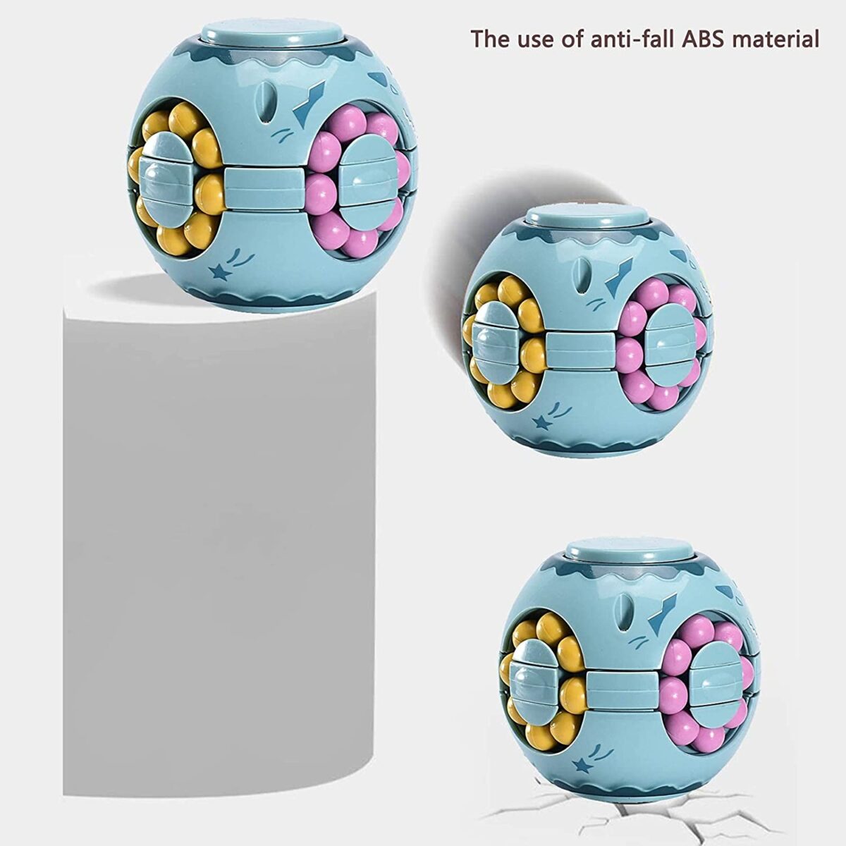 Cub magic interactiv, Magic Bean, jucarie antistres potrivit pentru copii si adulti, Sfera, Albastru - imagine 3
