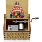 Cutie Muzicala Manuala Embo, Lemn, Melodia "Happy Birthday", Portabila, , 6 x 5 x 4.2 cm