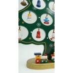 Decoratiune Craciun, Brad, Verde, 15 cavitati cu ornamente, 25.5 cm x 33 cm, Lemn, Embo - imagine 4