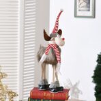 Figurina de Craciun, Embo, Ren 3D, din Panza si Polistiren, 70 cm Inaltime, Multicolor - imagine 2