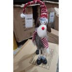 Figurina de Craciun, Embo, Ren 3D, din Panza si Polistiren, 70 cm Inaltime, Multicolor - imagine 4