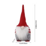 Ornament de Craciun Spiridus, Caciula Rosie Impletita, Embo, Material Textil, 25 cm, Multicolor - imagine 3